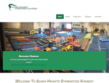 Tablet Screenshot of alamoheightsgymnasticsacademy.com